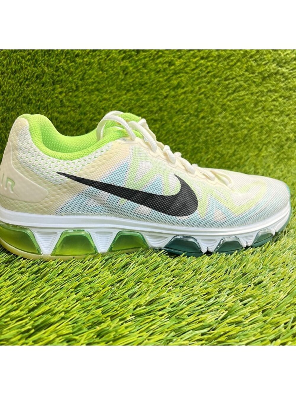 Nike Air Max Tailwind 7 Womens Size 10 White Green Black Running Shoes Sneakers